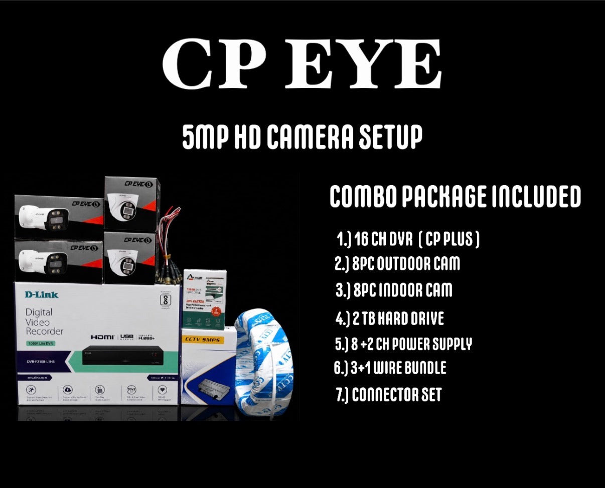 16/HD 5MP CAMERA SETUP ( 16 camera set )