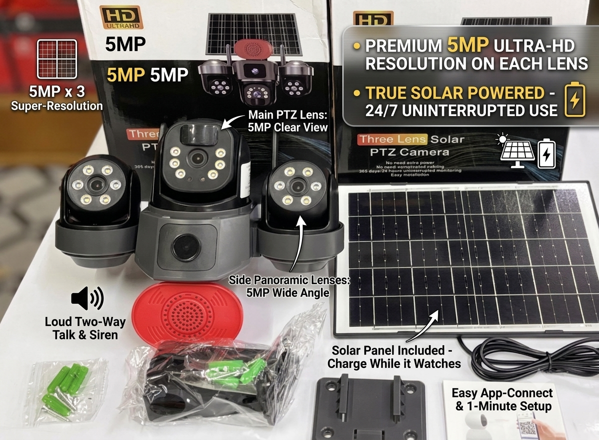 3LENS SOLAR CAMERA 4G SIM