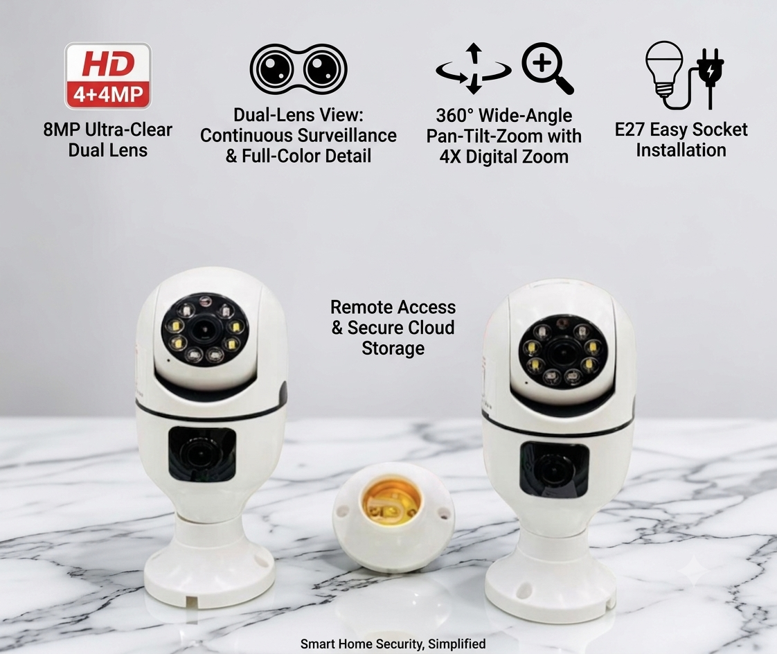 indoor dual bulb camera
