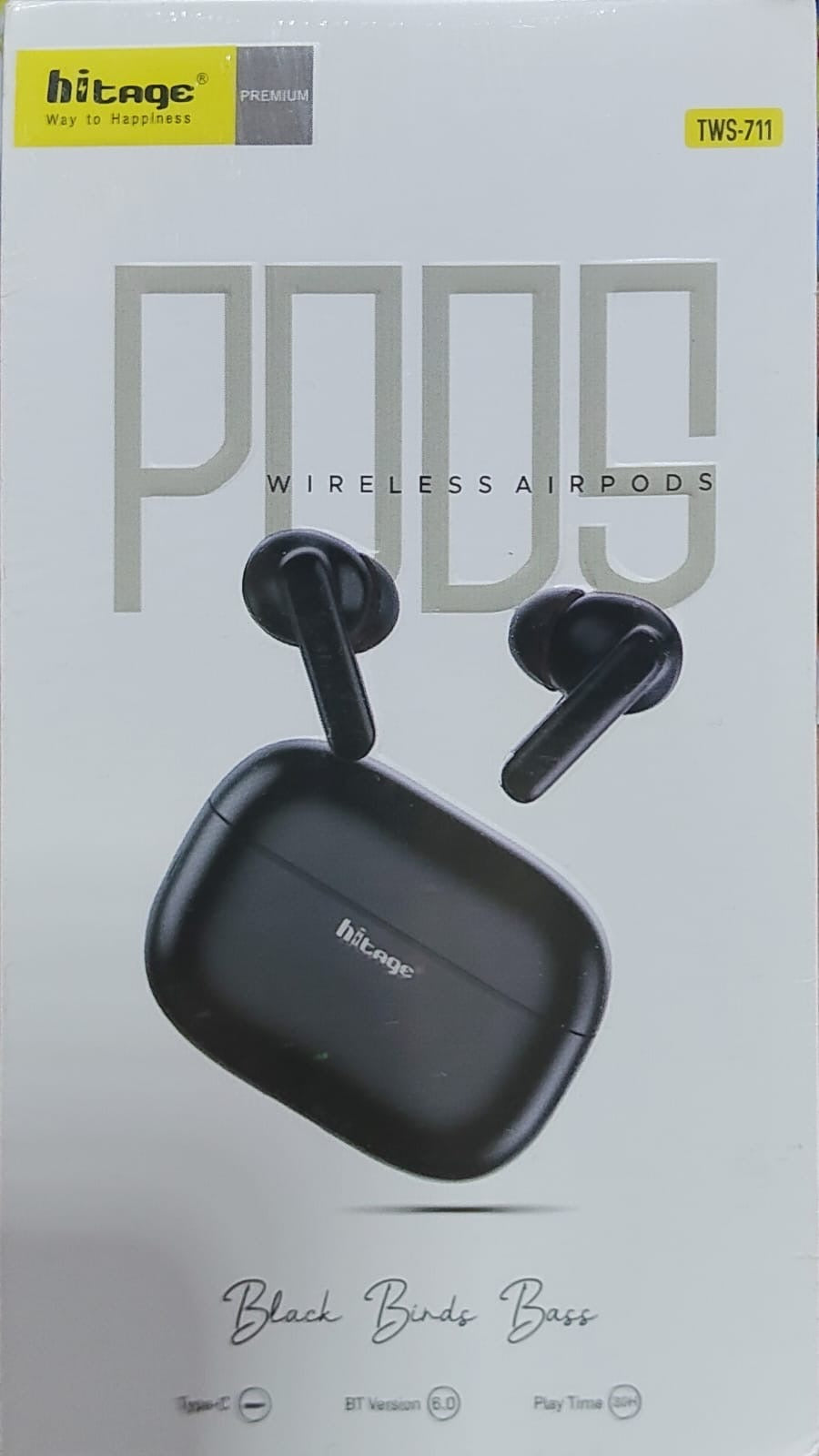 HITAGE AIRPODS TWS 711 ( 1 year replacement warranty )