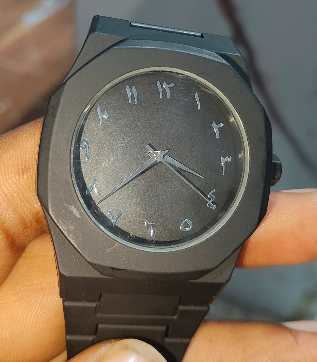 ⌚Black Arabic Dial Watch – Premium