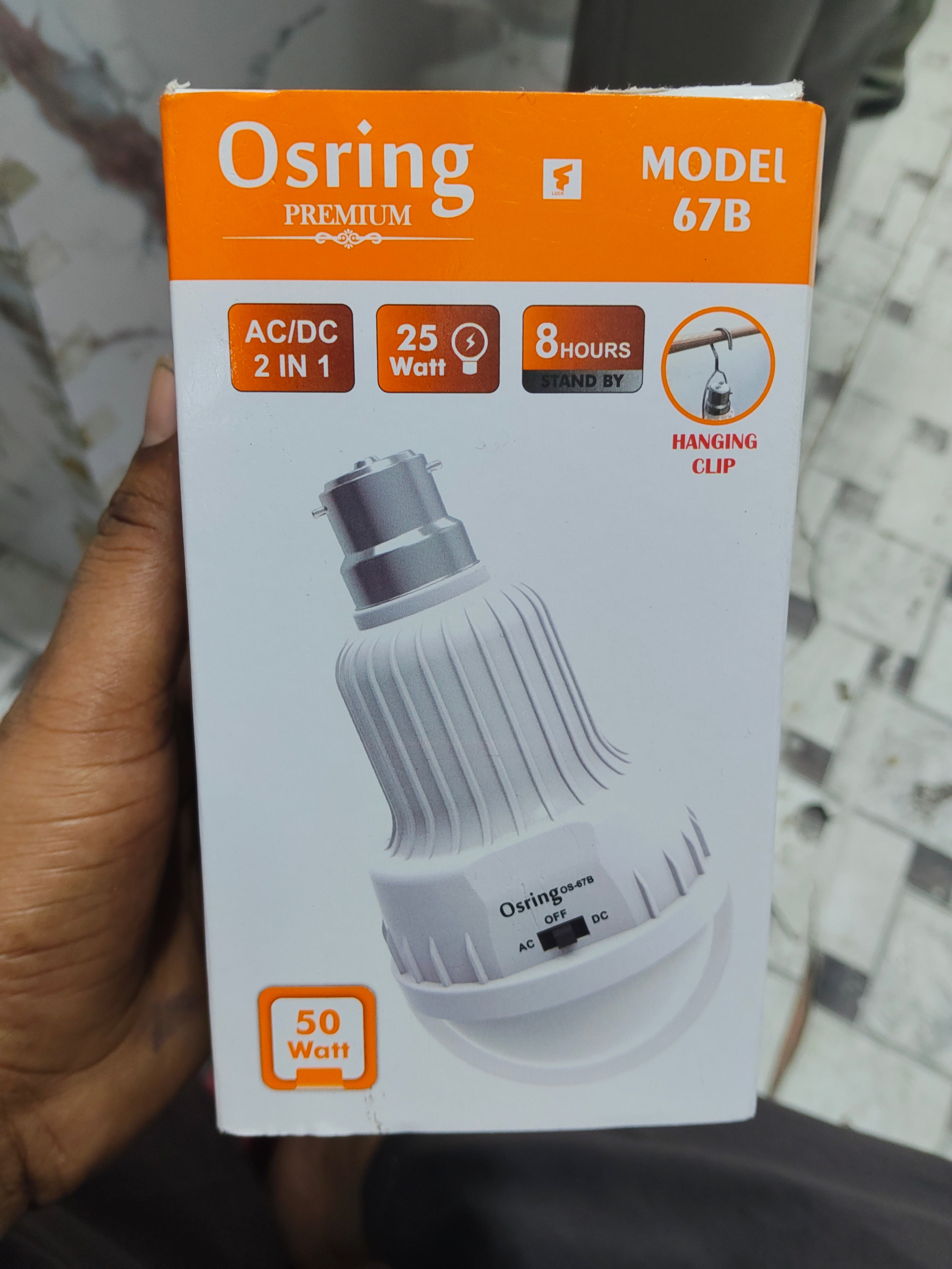 OSRING.MODEL>67B.  2IN1 AC/DC >25.WATT.