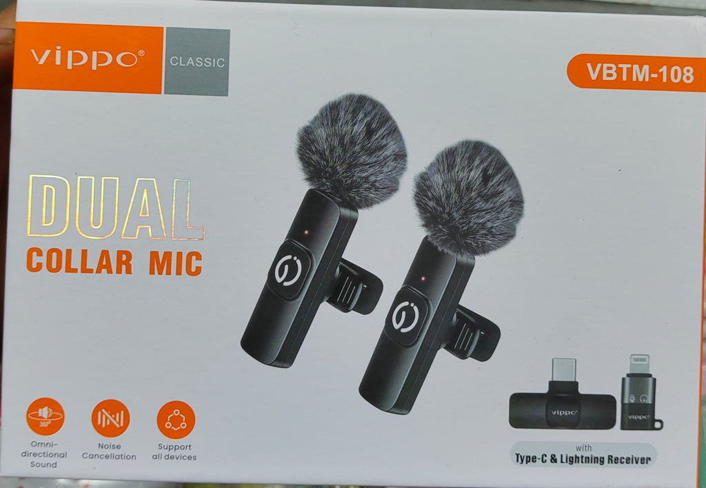 Vippo.CLASSIC DUAL.COLLAR.MIC(1 year replacement warranty