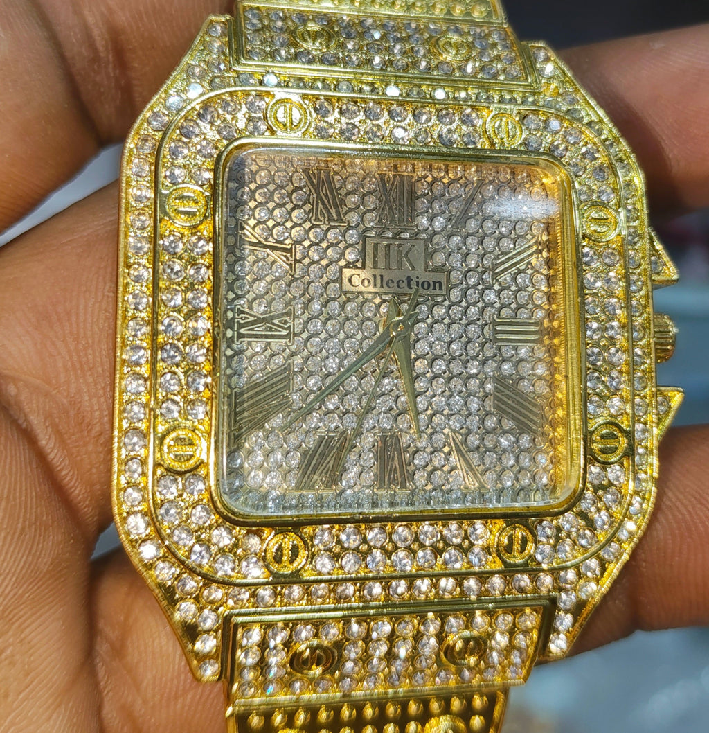 ⌚TK Collection Gold Diamond Watch – Royal Premium Edition ✨